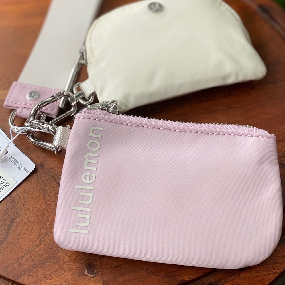 Lululemon Dual Pouch Wristlet White Opal / Pink Peony - Picture 12 of 13
